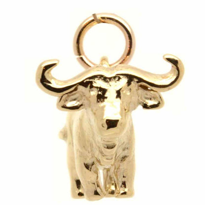 Gold Charm - Gold Cape Or African Buffalo Charm