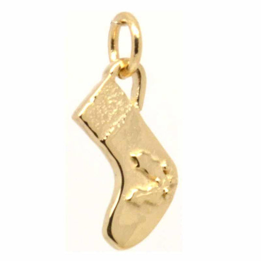 Gold Charm - Gold Christmas Stocking Charm