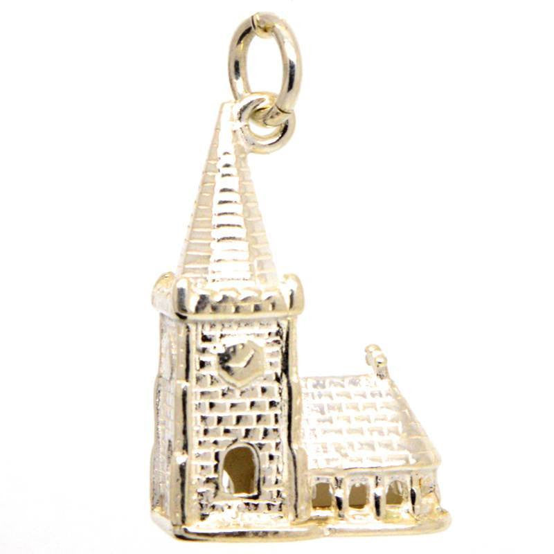 Gold Church With Steeple - Perfectcharm - 1