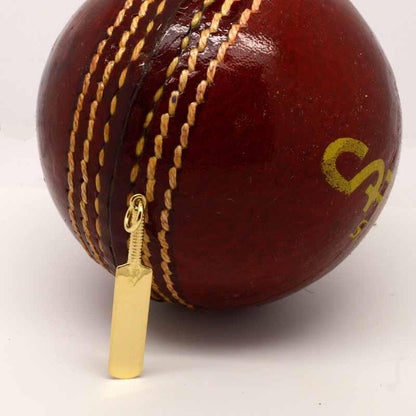 Gold Charm - Gold Cricket Bat Charm