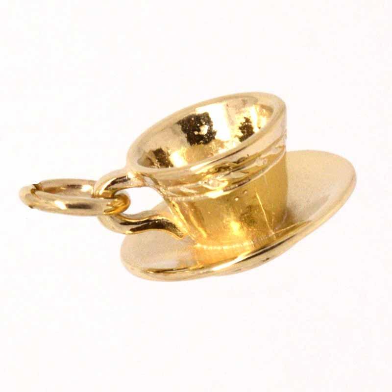 Gold Charm - Gold Cup And Saucer Charm