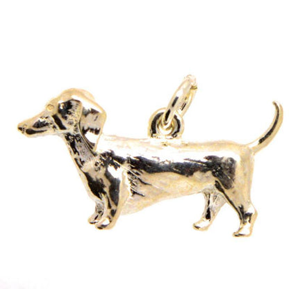 Gold dachshund charm best sale