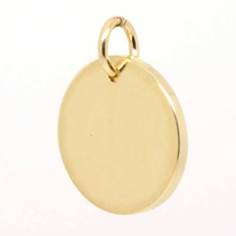 Gold Disc Tag Charm - Perfectcharm - 1
