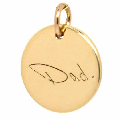 Gold Charm - Gold Disc Tag Charm