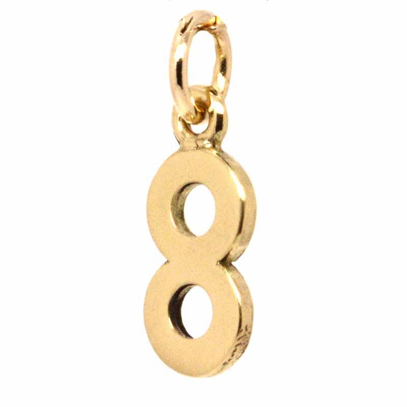 Gold Charm - Gold Eight Charm