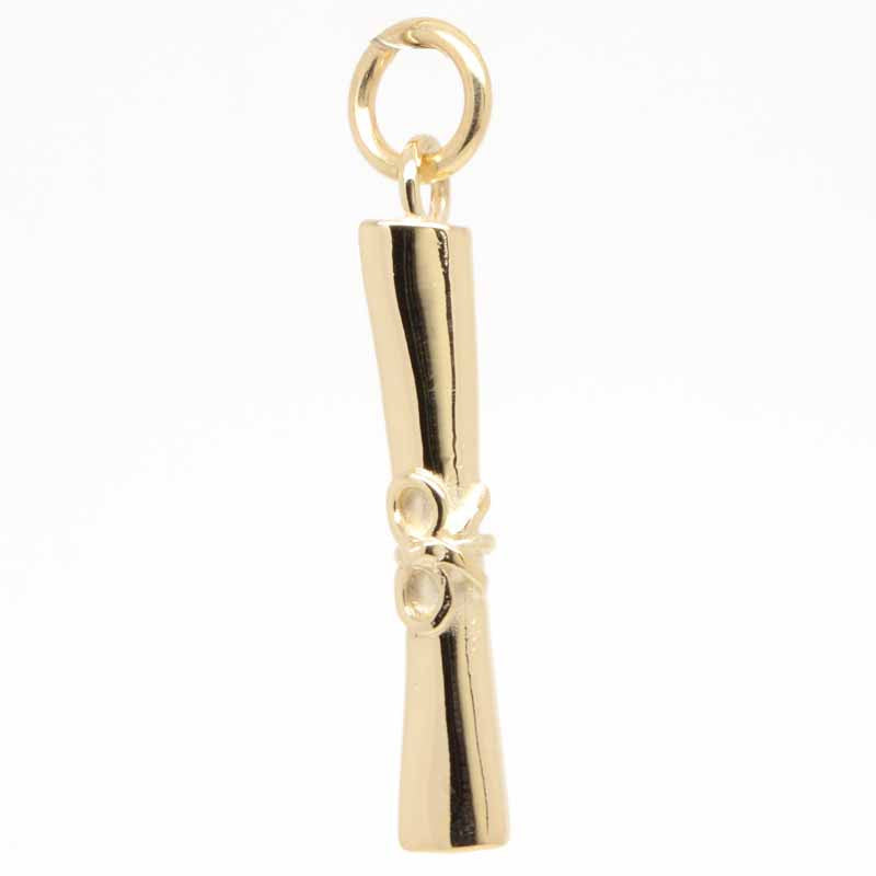 Gold Graduation Scroll Charm - Perfectcharm - 1