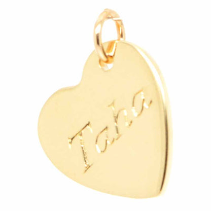 Gold Heart Tag Charm - Perfectcharm - 4