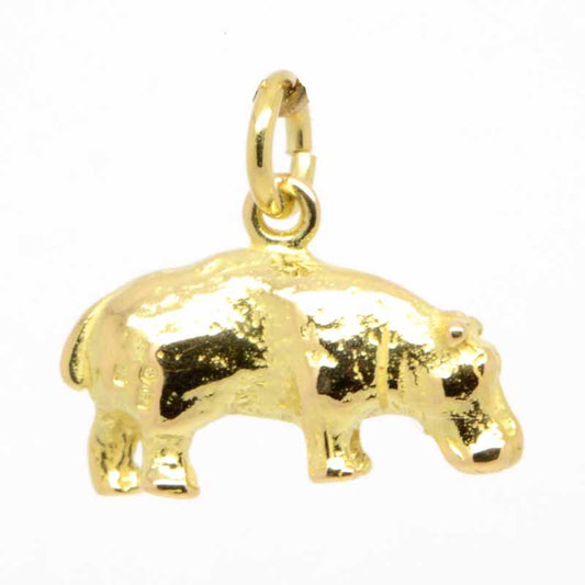 Gold Hippo Charm - Perfectcharm - 1