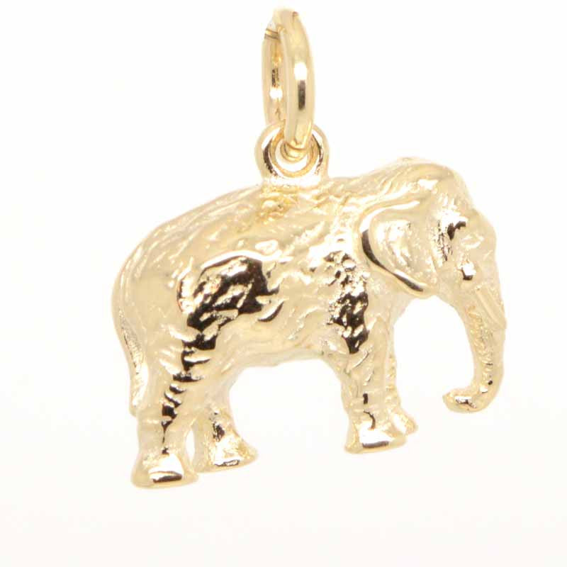 Gold Indian Elephant Charm - Perfectcharm - 1