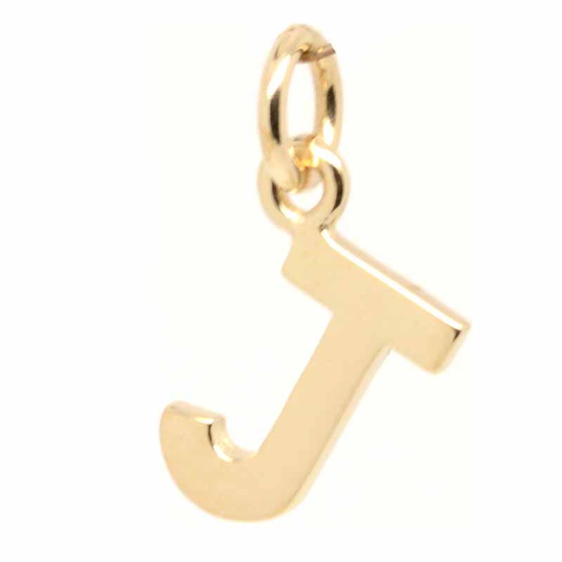 Gold Charm - Gold Initial Letter J Charm