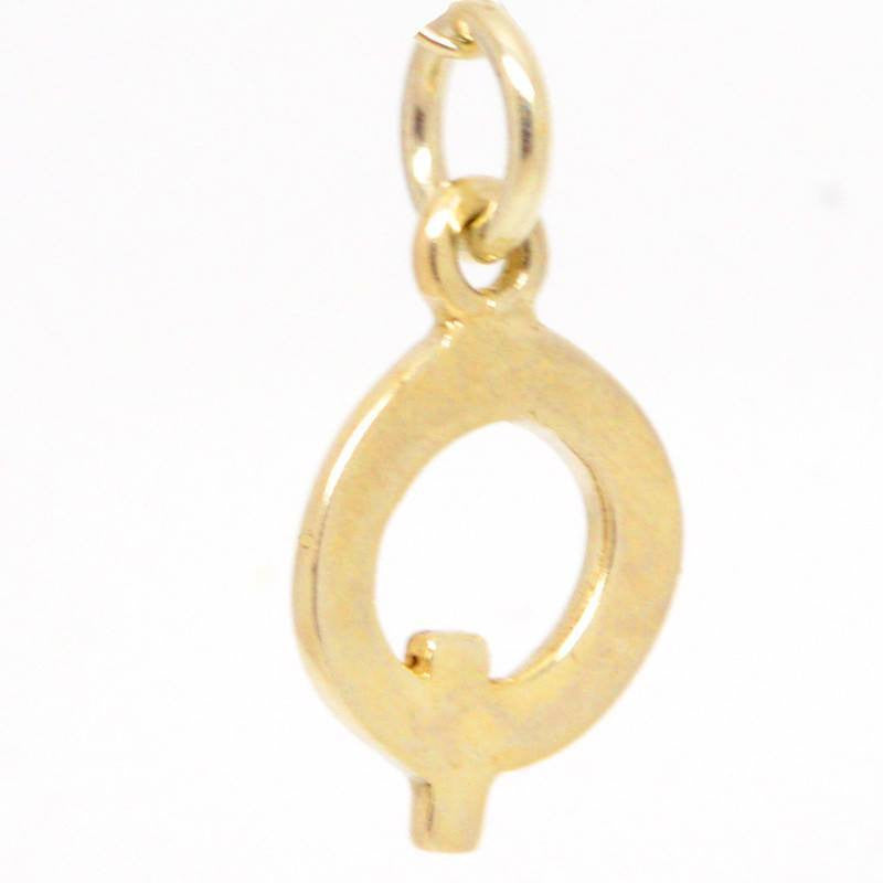 Gold Initial letter Q Charm - Perfectcharm - 1