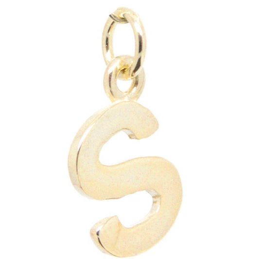 Gold Initial letter S Charm - Perfectcharm - 1