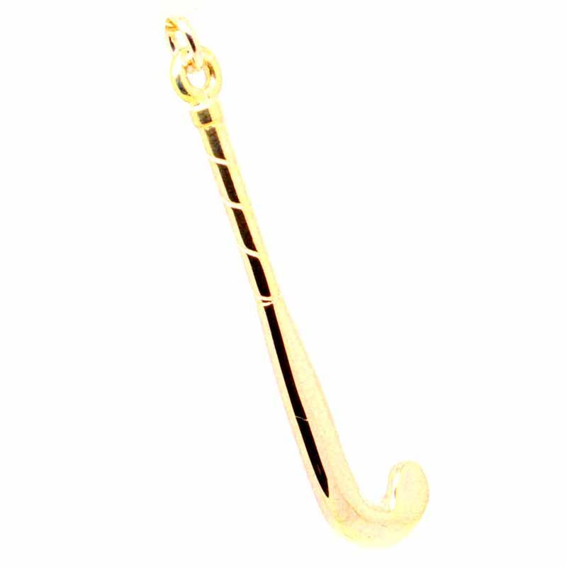 Gold Charm - Gold Large Field Hockey Stick Charm