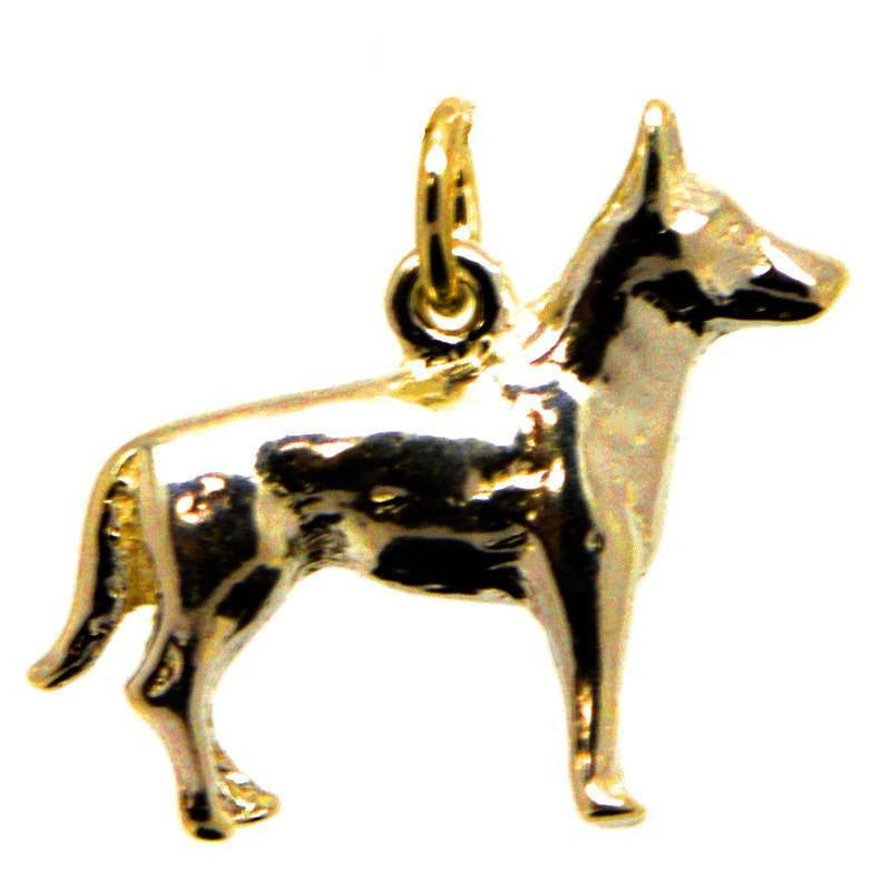 Gold Large German Shepherd Dog Charm - Perfectcharm - 1