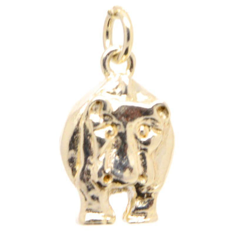 Gold Large Hippo Charm - Perfectcharm - 1