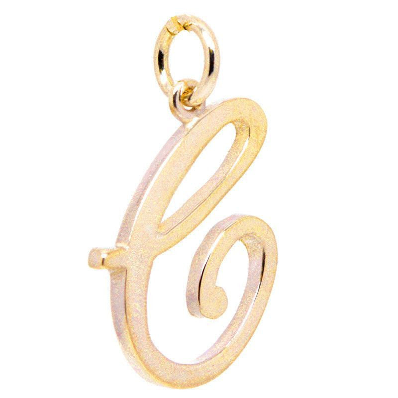 Gold Large Italic C Charm - Perfectcharm - 1