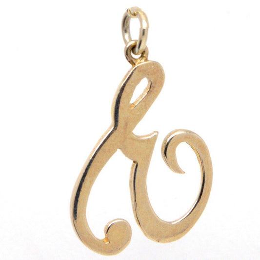 Gold Large Italic E Charm - Perfectcharm - 1