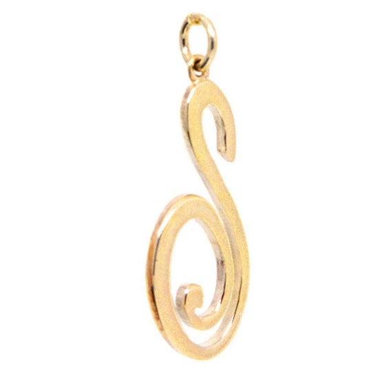 Gold Large Italic S Charm - Perfectcharm - 1