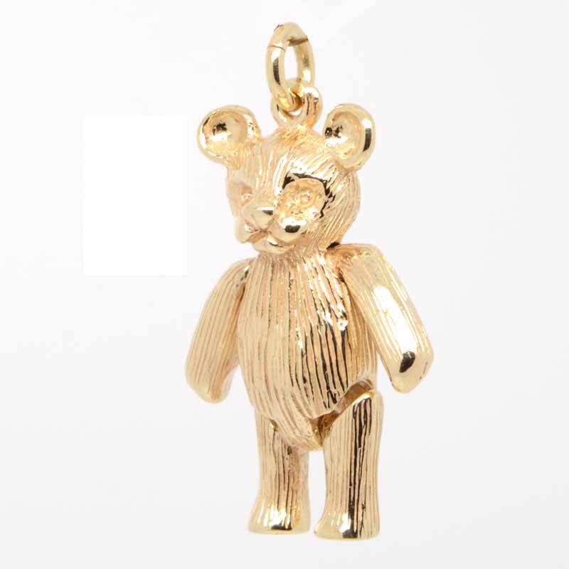 Gold Large Teddy Bear Charm - Perfectcharm - 3