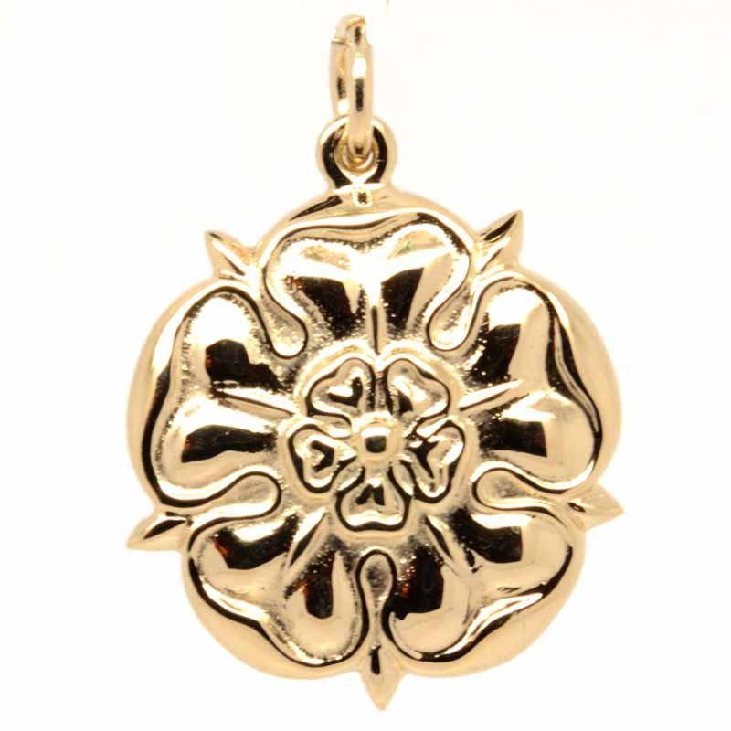 Gold Charm - Gold Large Tudor Rose Charm