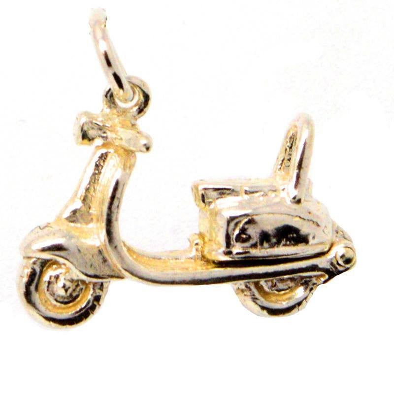 Gold Moped Scooter Charm - Perfectcharm - 1