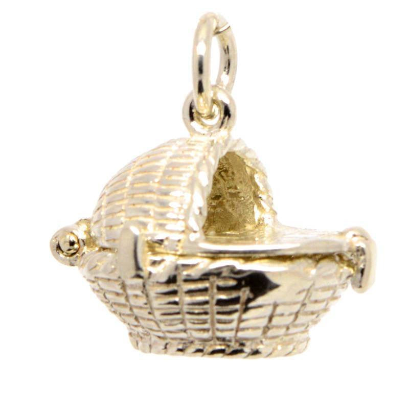 Gold Moses Basket Charm - Perfectcharm - 1