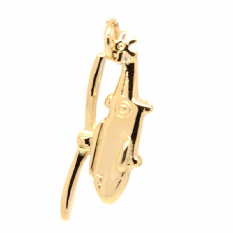 Gold Charm - Gold Naval Helicopter Charm