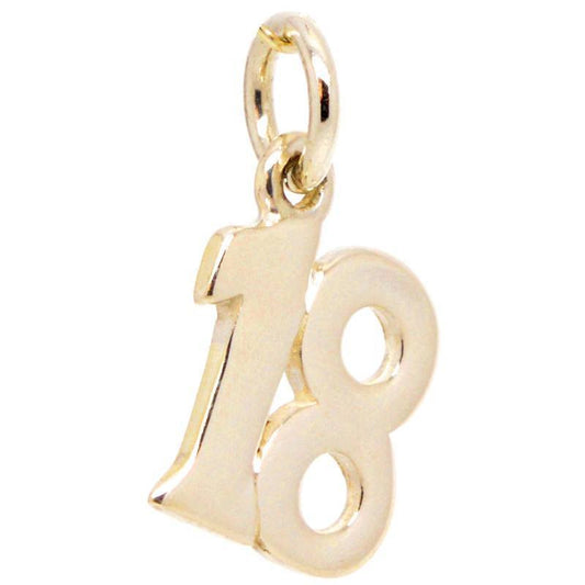 Gold Number 18 Plain Charm - Perfectcharm - 1