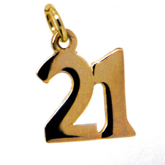 Gold Number 21 Plain Charm - Perfectcharm - 1
