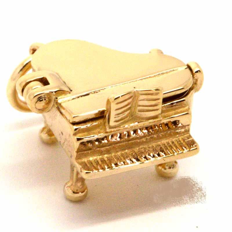 Gold Charm - Gold Opening Piano Charm