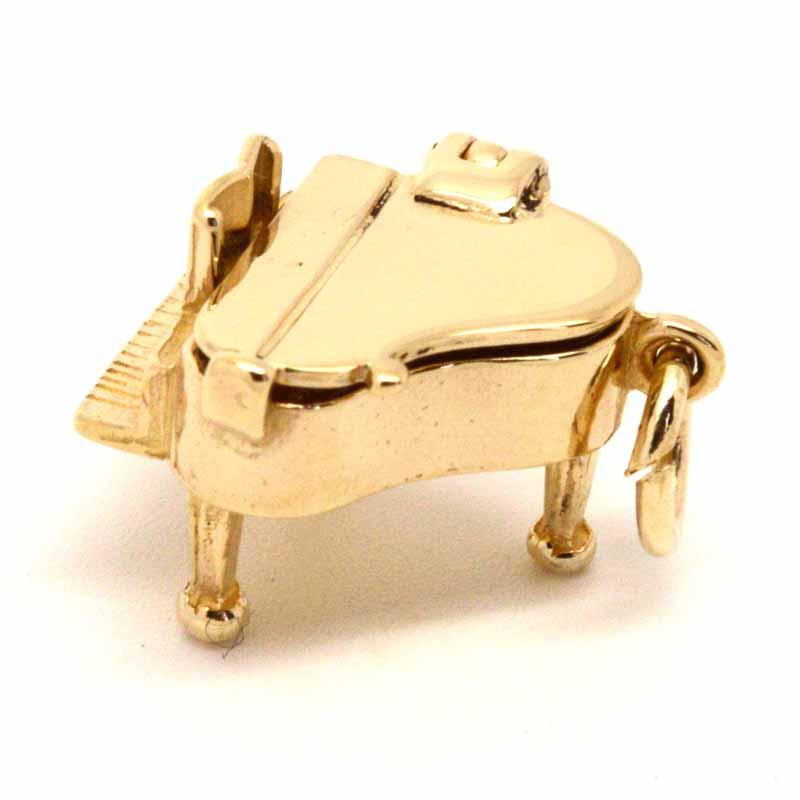 Gold Charm - Gold Opening Piano Charm