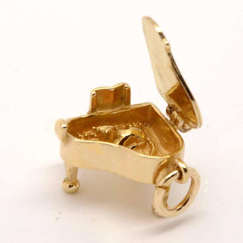 Gold Charm - Gold Opening Piano Charm