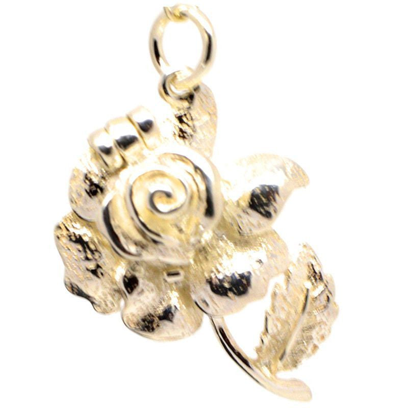 Gold Opening Rose Charm - Perfectcharm - 1