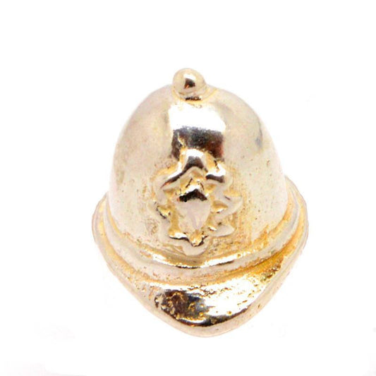 Gold Policemans Helmet Charm - Perfectcharm - 1