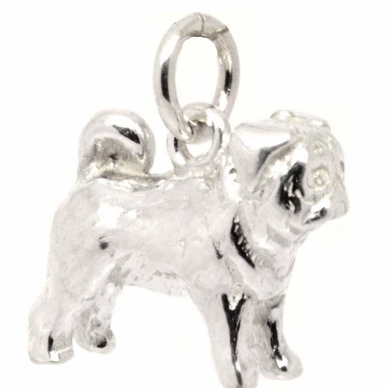 Gold Charm - Gold Pug Dog Charm