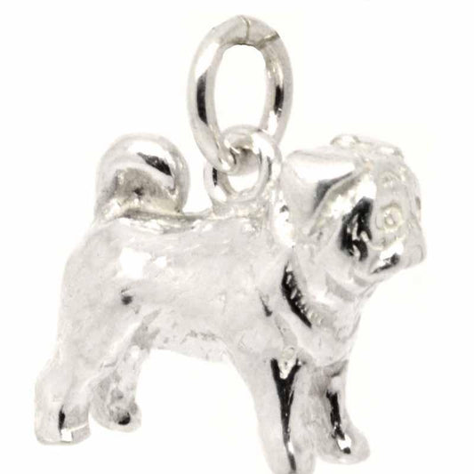 Gold Charm - Gold Pug Dog Charm