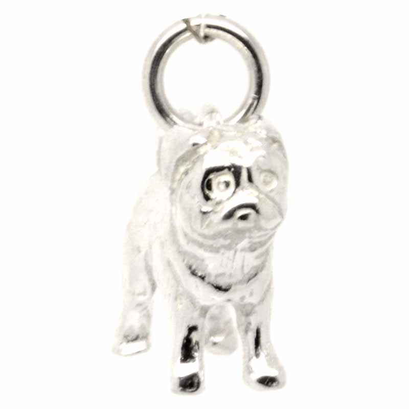 Gold Charm - Gold Pug Dog Charm