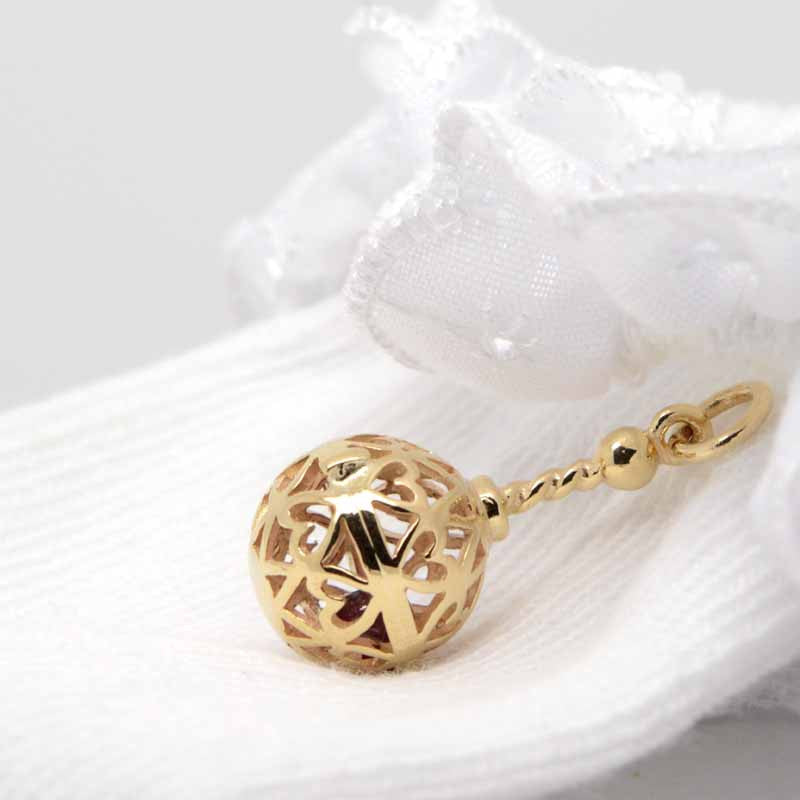 Gold Rattle Charm - Perfectcharm - 4