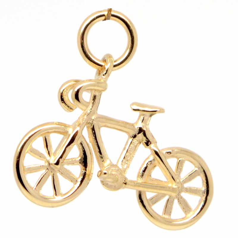 Gold Road Racing Bike Charm - Perfectcharm - 1
