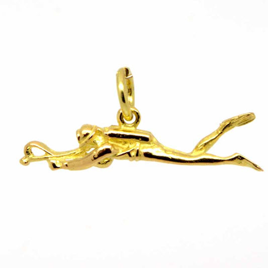 Gold Scuba Diver Charm - Perfectcharm - 1