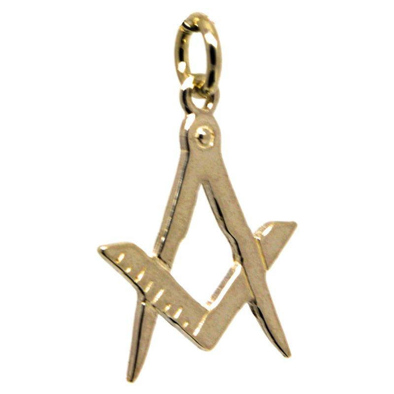 Gold Set Square and Compass Freemason Charm - Perfectcharm - 1