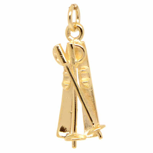 Gold Skis Charm - Perfectcharm - 1