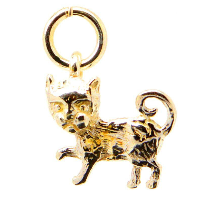 Gold Small Cat Charm - Perfectcharm - 1