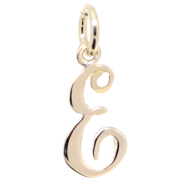 Gold Small Italic E Charm - Perfectcharm - 1