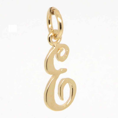 Gold Small Italic E Charm - Perfectcharm - 1