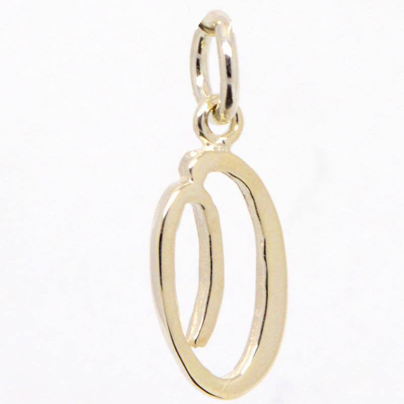 Gold Small Italic O Charm - Perfectcharm - 1