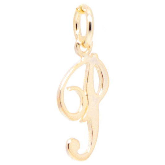 Gold Small Italic P Charm - Perfectcharm - 1