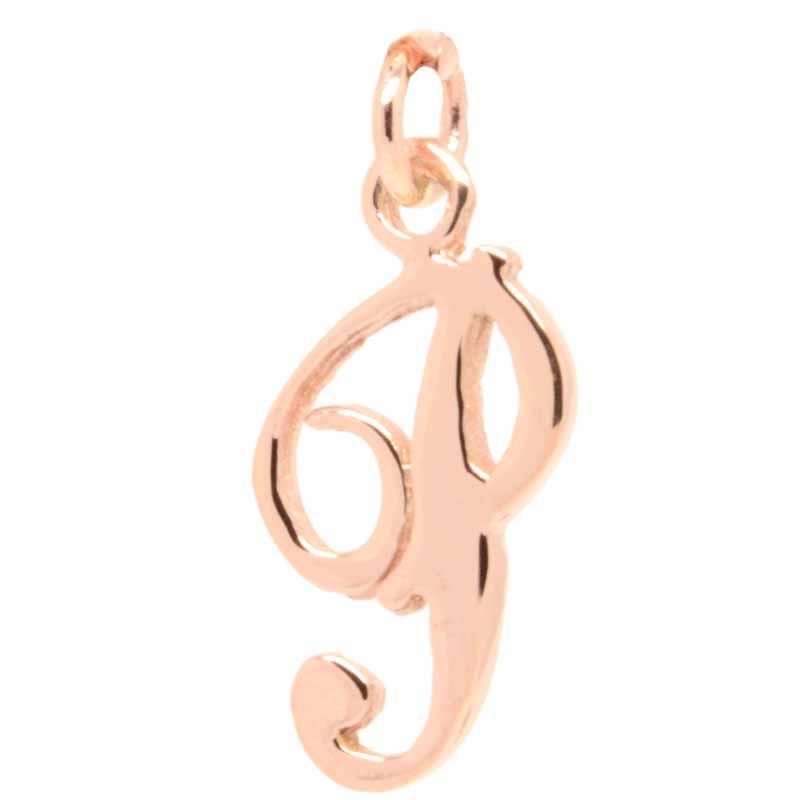 Gold Charm - Gold Small Italic P Charm