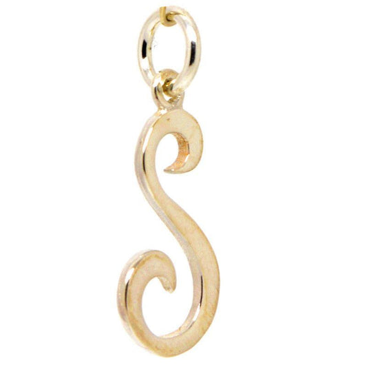 Gold Small Italic S Charm - Perfectcharm - 1