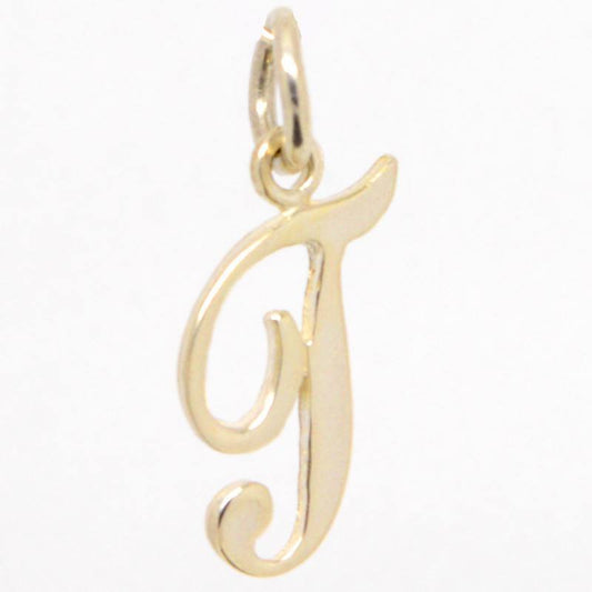 Gold Small Italic T Charm - Perfectcharm - 1